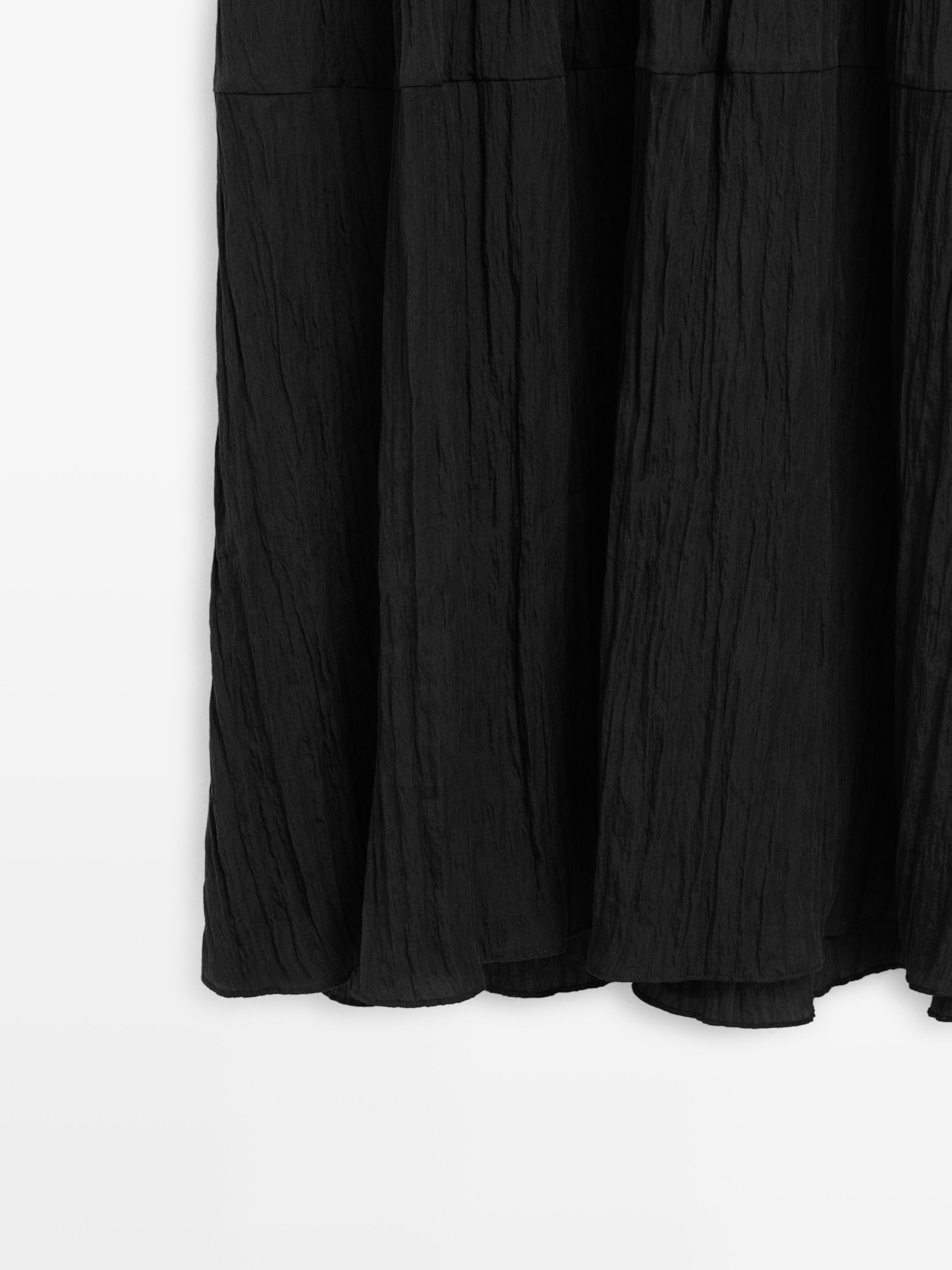 Flowing pleated midi dress